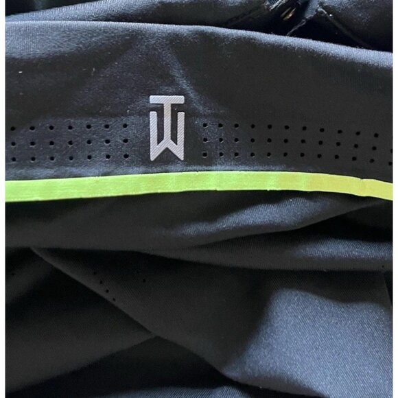 Nike Tiger Woods Polo Men’s Sz Large Black Green Dri Fit Stretch Short Sleeve - Picture 12 of 16